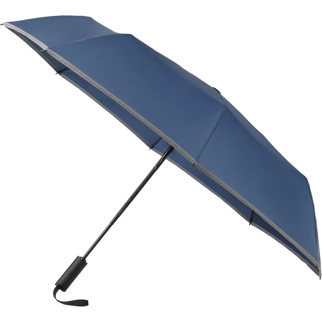 48 Rpet umbrella w/ reflective trim Black miniatura 11