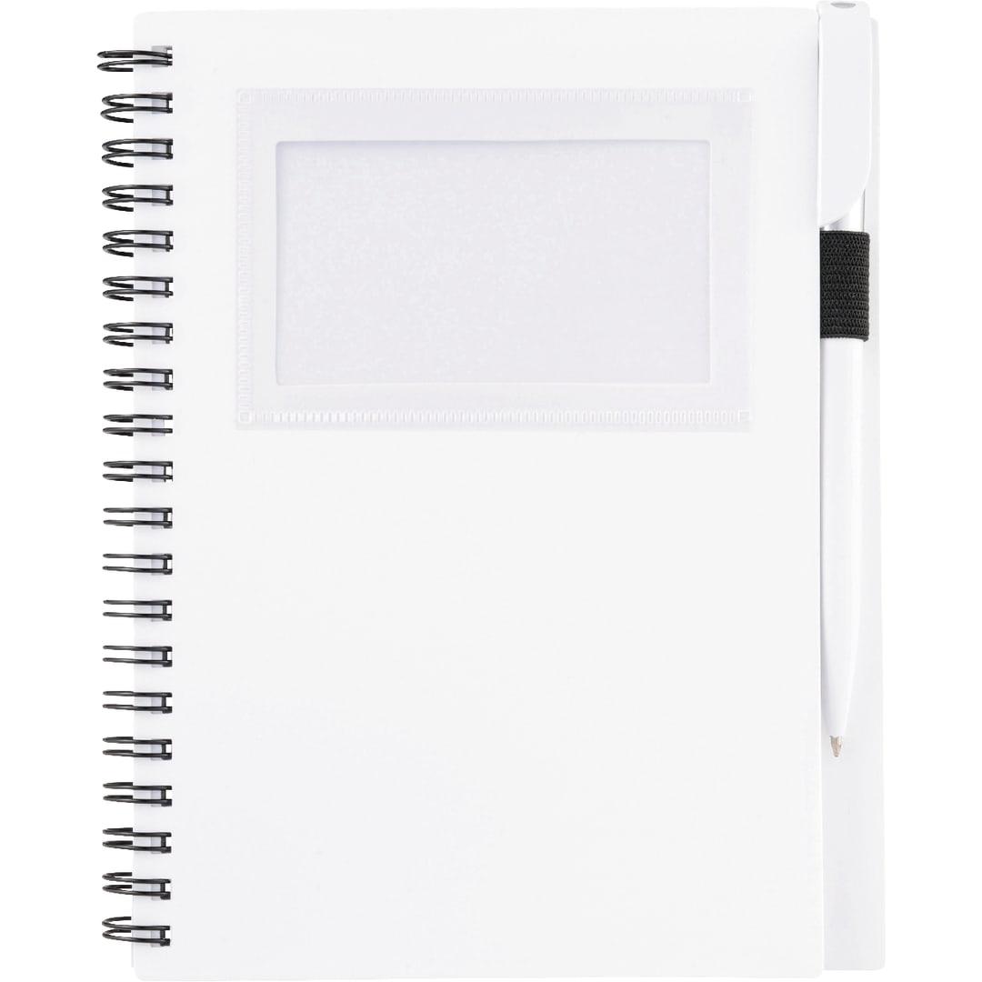 Fsc® mix 5.5 x 7 star spiral notebook with pen White miniatura 9