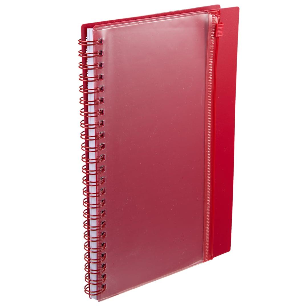 5.5 X 8.5 spiral notebook with clear pocket Black miniatura 20
