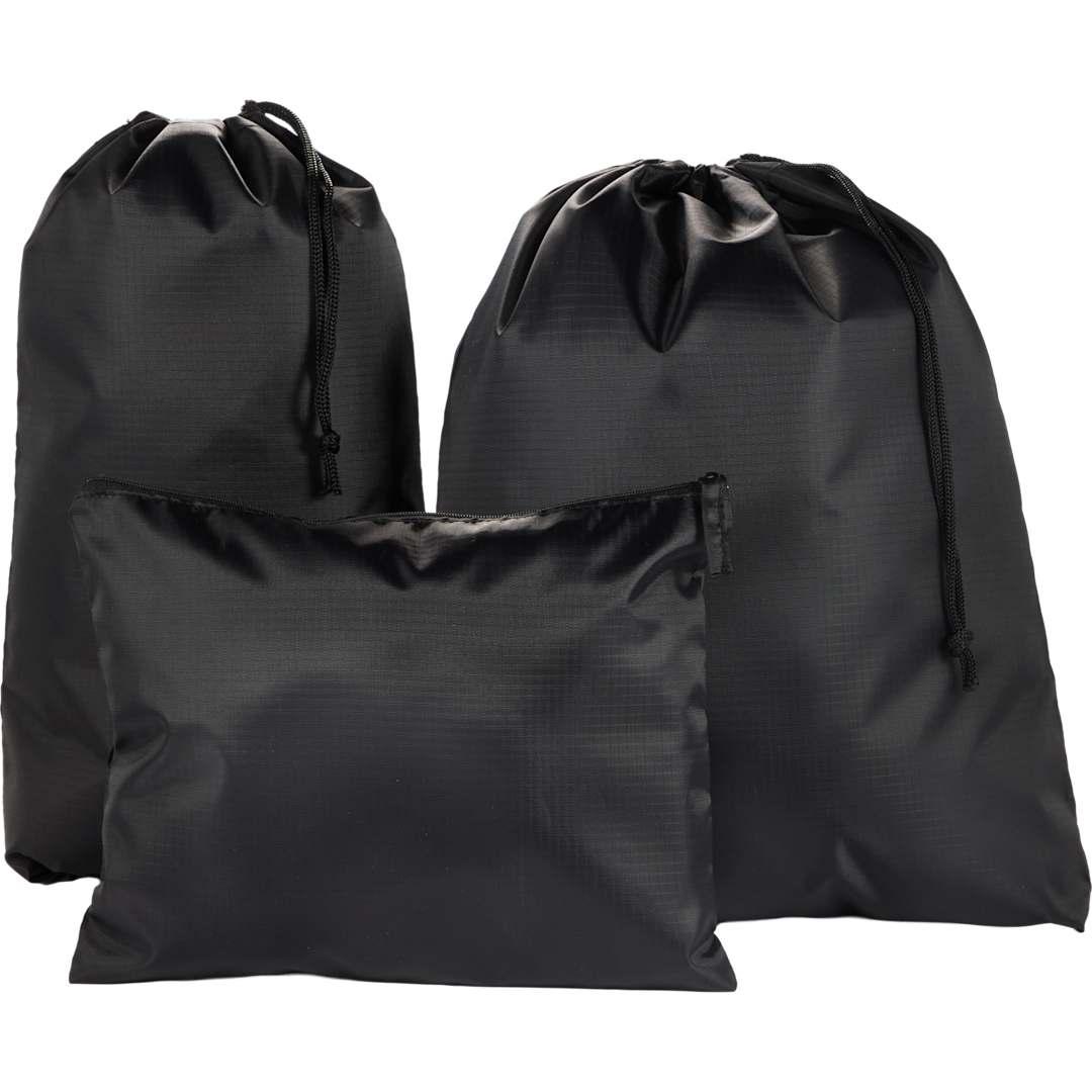 Recycled travel bag set Black miniatura 7