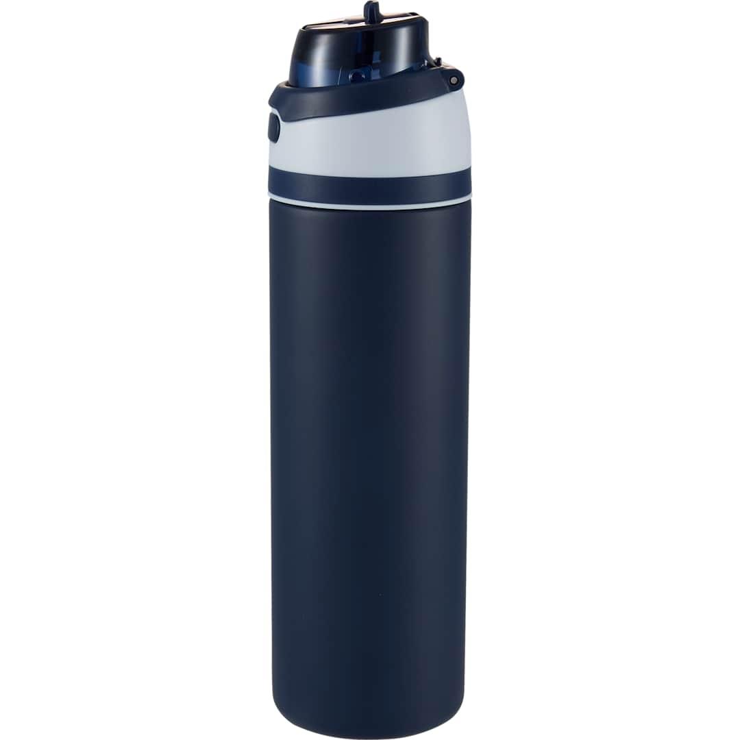 Elvin 28oz recycled stainless flip straw bottle Black miniatura 30