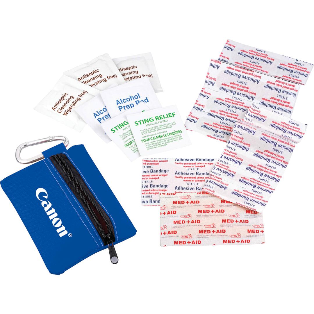 Zippered 20-piece first aid pouch Black miniatura 24
