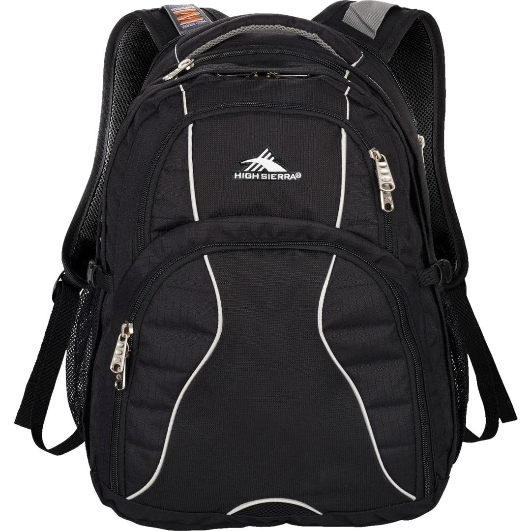 High sierra swerve 17 computer backpack Black front