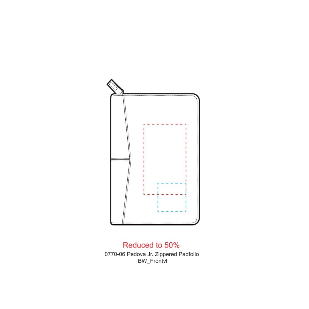 Fsc® mix pedova™ recycled jr. zippered padfolio Black miniatura 5