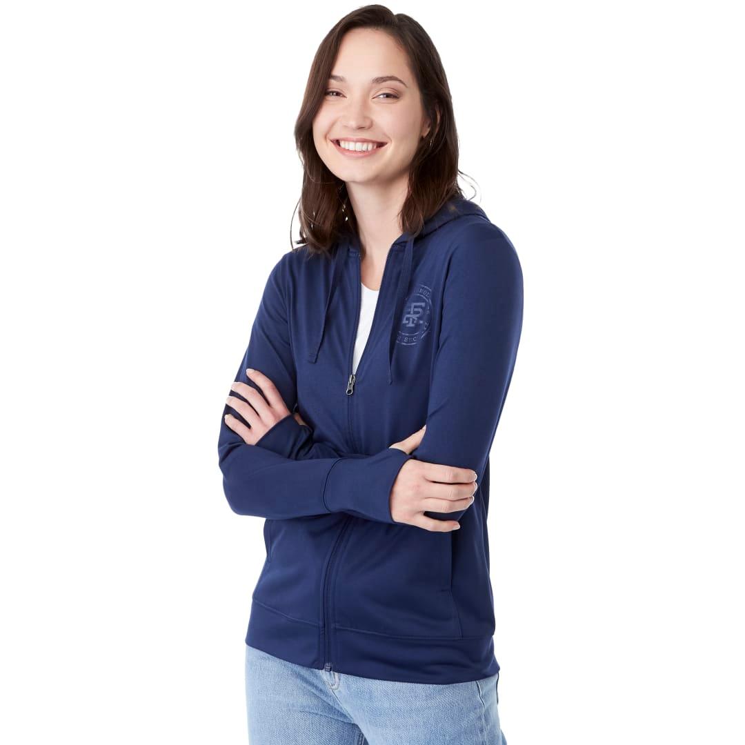 Womens lavar eco knit full zip hoody Navy Blue miniatura 10