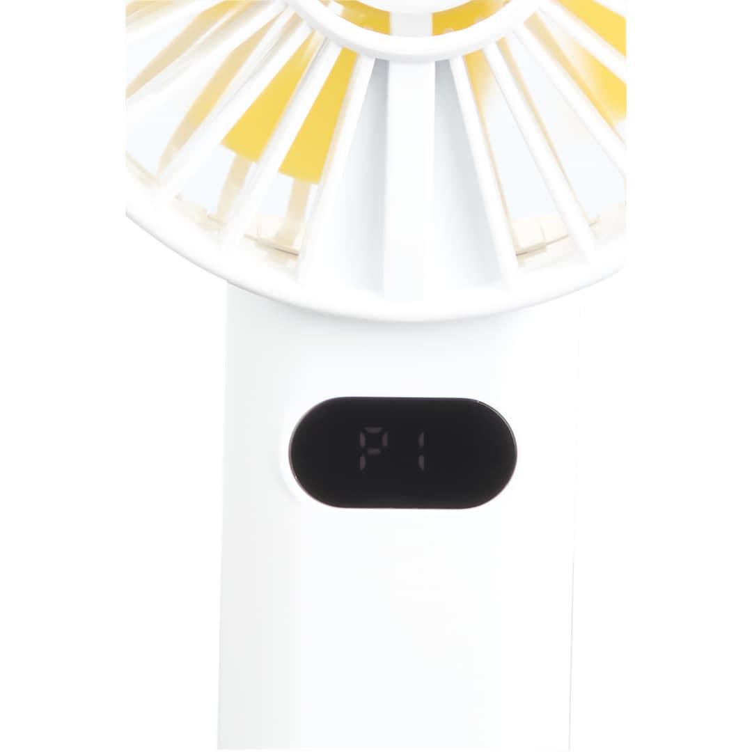 Rechargeable portable led fan with water mist Black miniatura 33