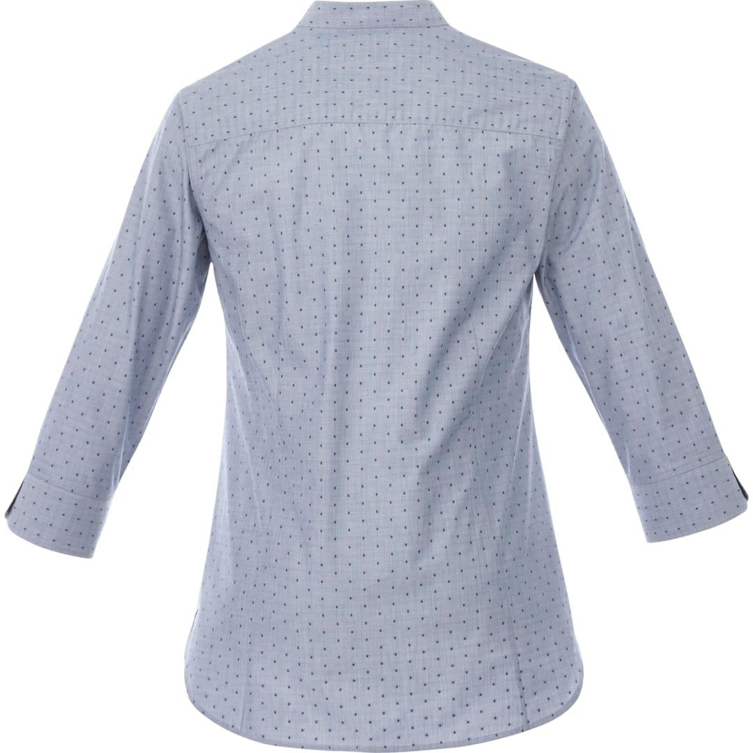 Womens huntington long sleeve shirt Blue miniatura 3