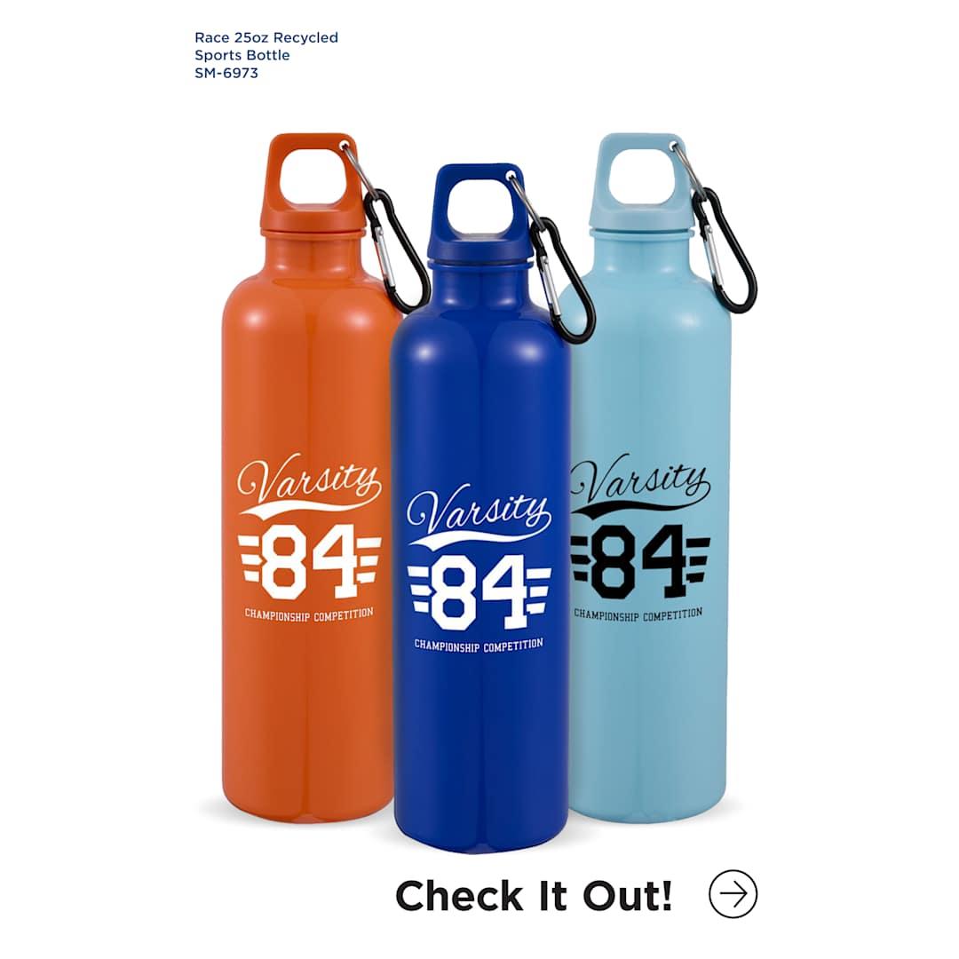Race 25oz recycled bottle with carabiner Black miniatura 3