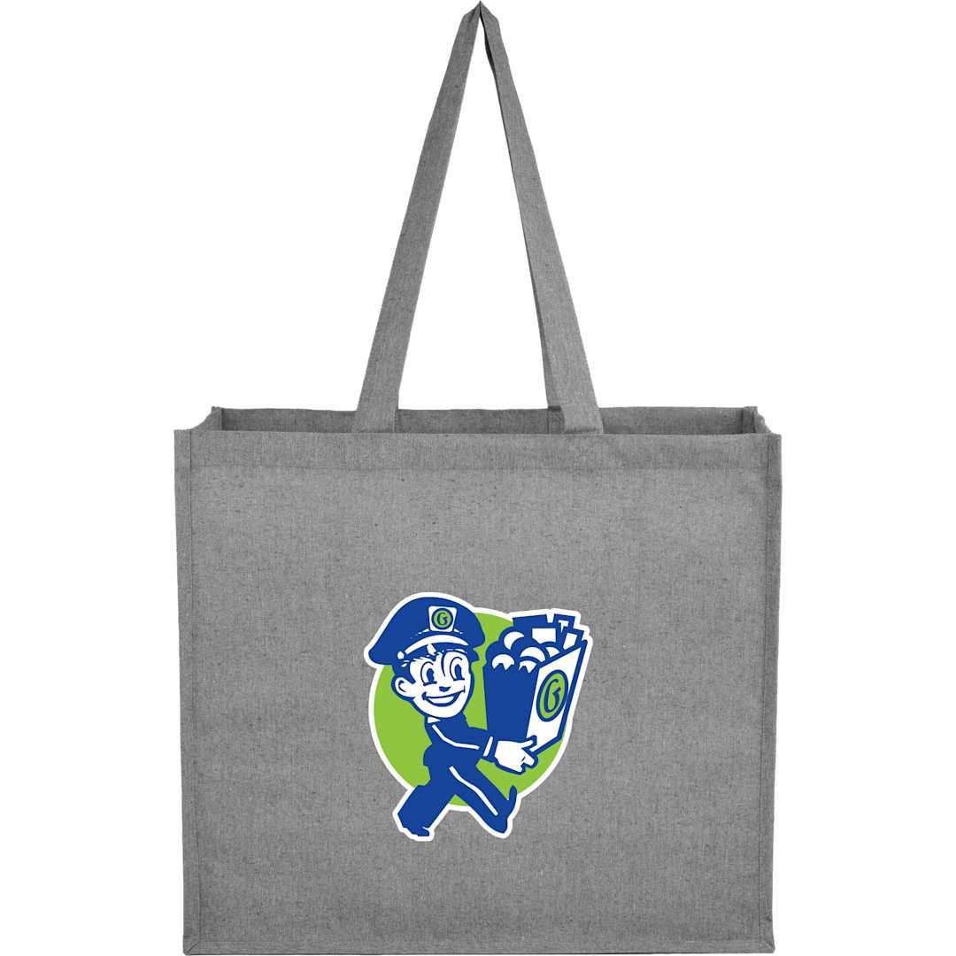 4Oz recycled cotton shopper tote with laminated Grey miniatura 7