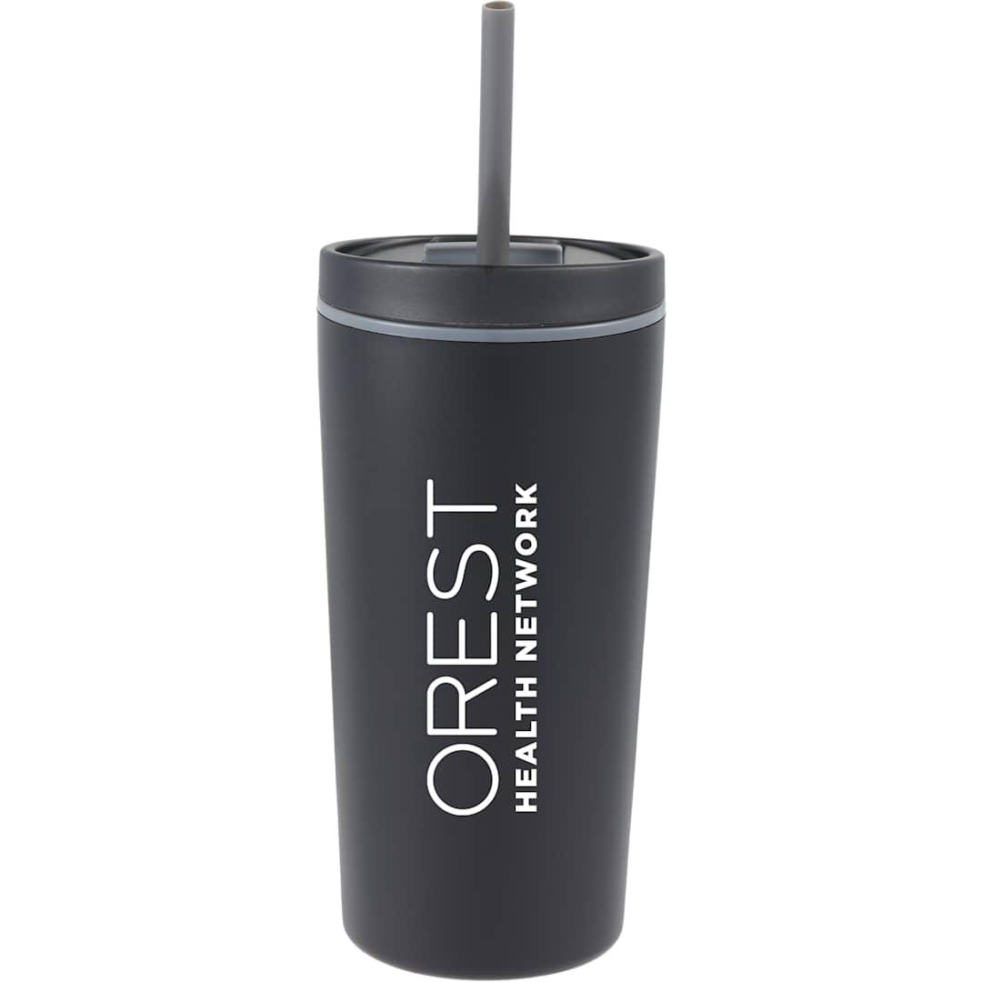 Santino recycled tumbler w/ dual function lid 16oz Black miniatura 10