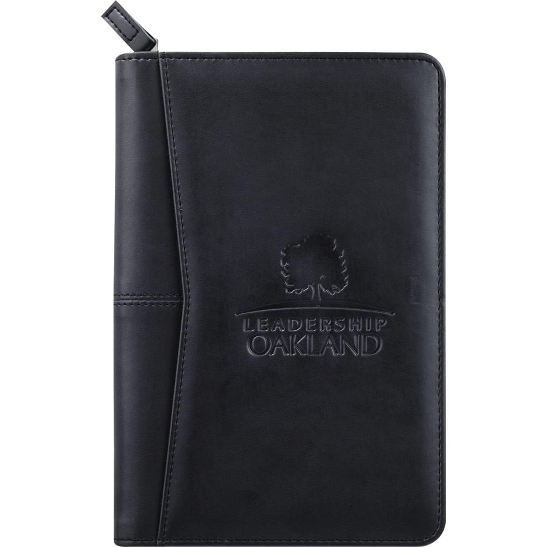Fsc® mix pedova™ recycled jr. zippered padfolio Black miniatura 4