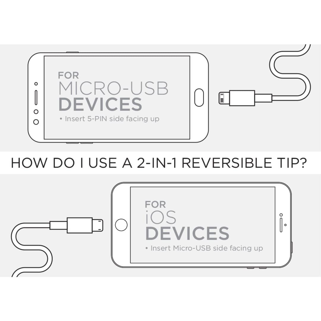 Route light up logo 3-in-1 cable Royal front