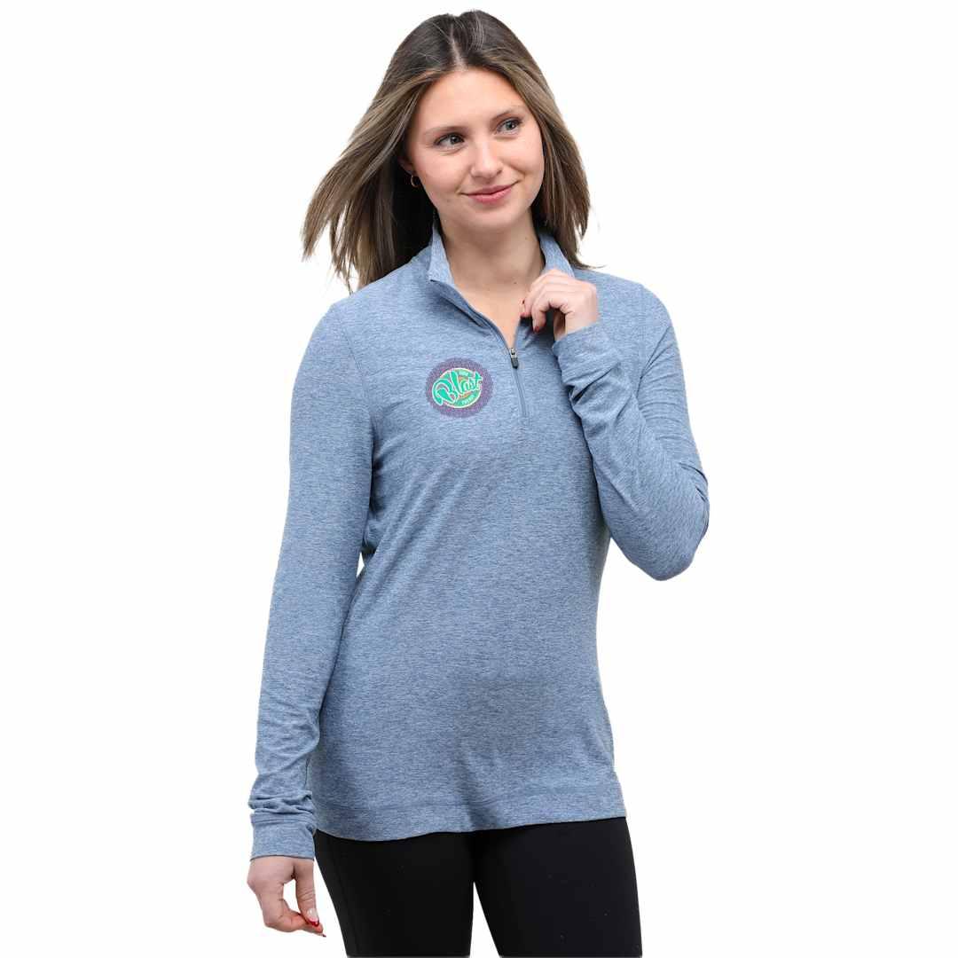 Wellable womens knit 1/4 zip Dark Gray miniatura 9