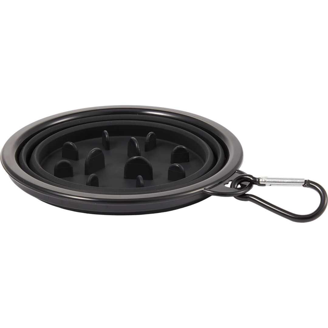 Collapsible slow feeder bowl Black thumbnail 5
