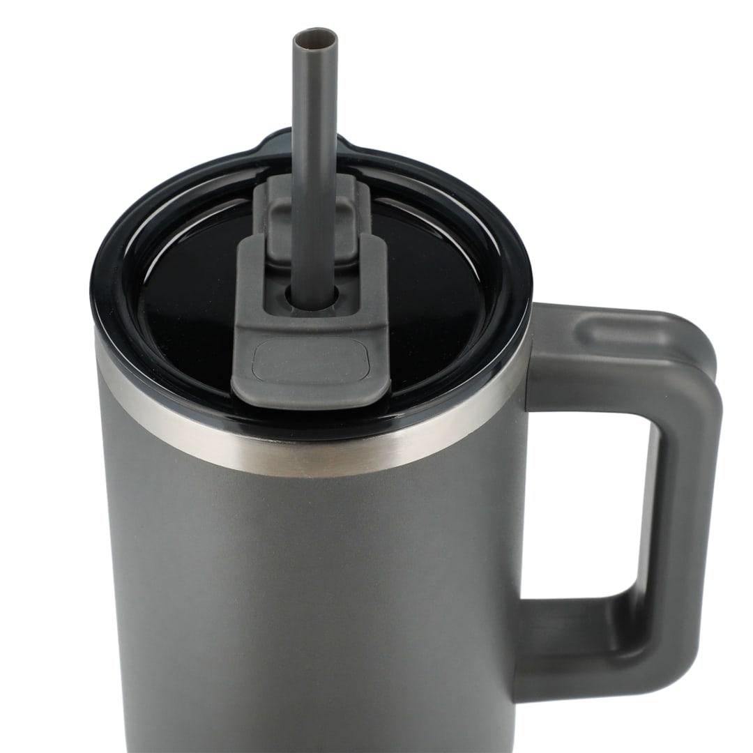 Pinnacle recycled travel tumbler with straw 40oz Black miniatura 19