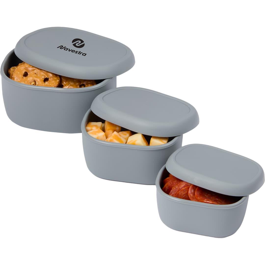 Zili silicone small storage containers - set of 3 Black miniatura 19