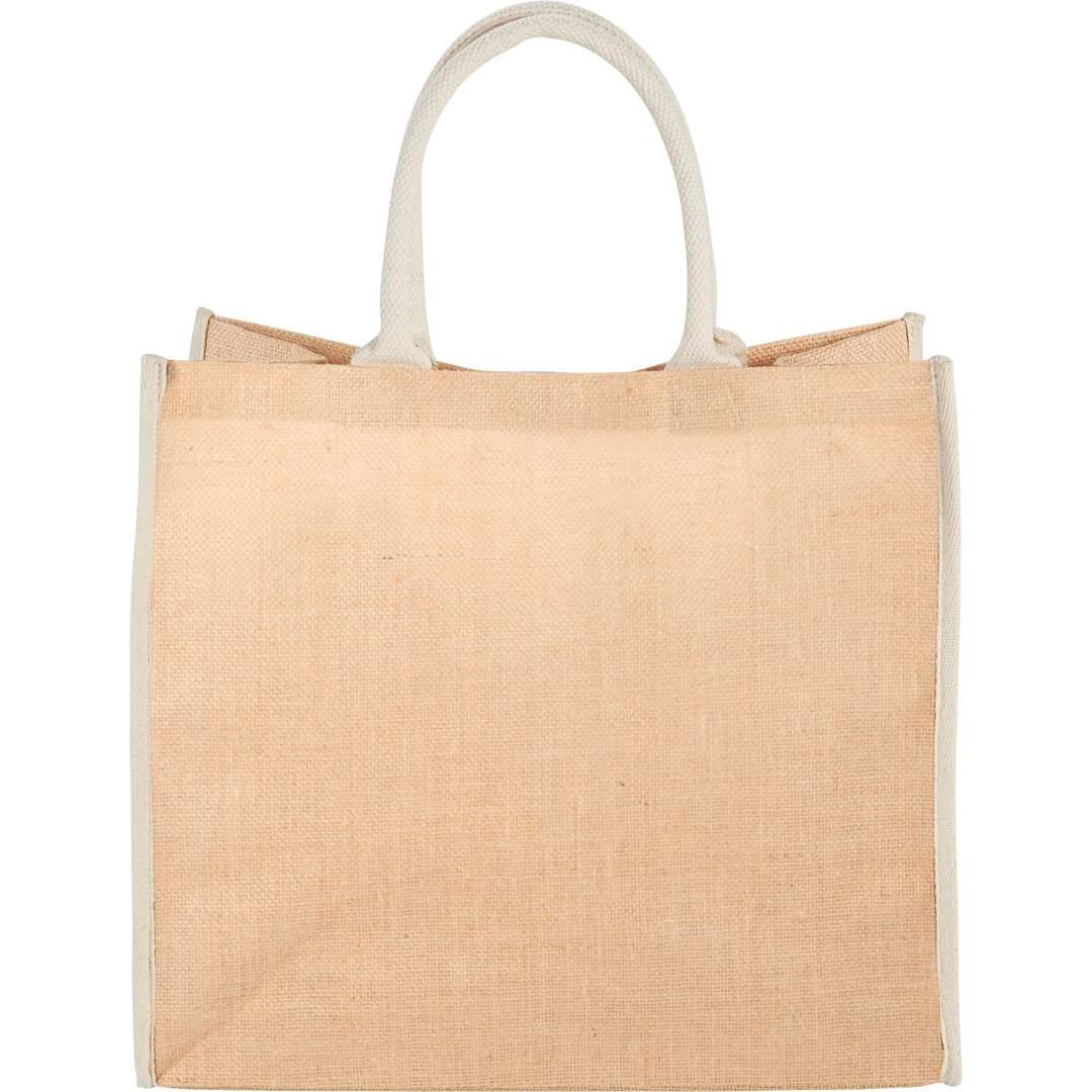 Large jute tote Cream miniatura 7
