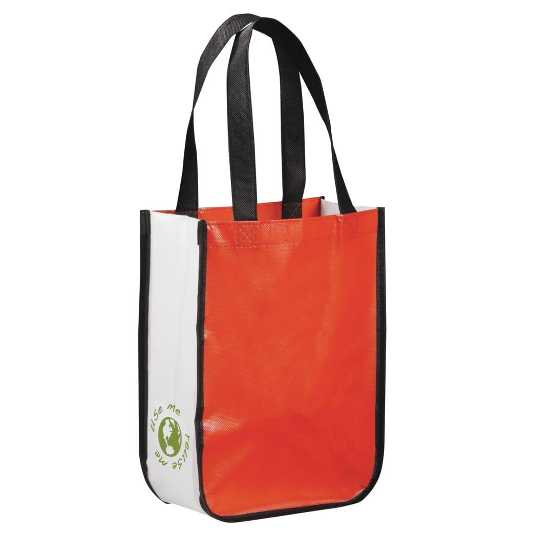 Gloss laminated non-woven gift tote Black miniatura 14