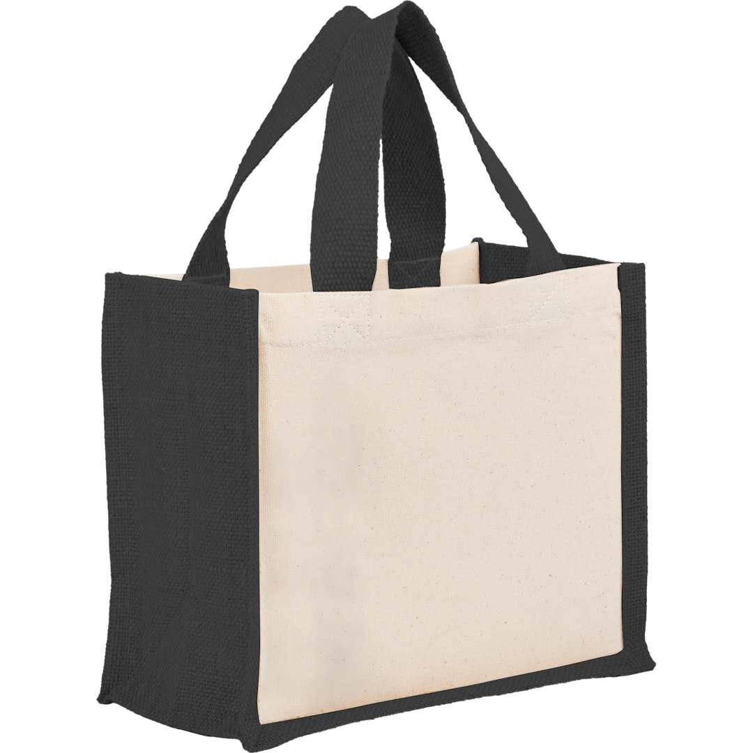 Sol recycled cotton & jute gift tote Black thumbnail 3