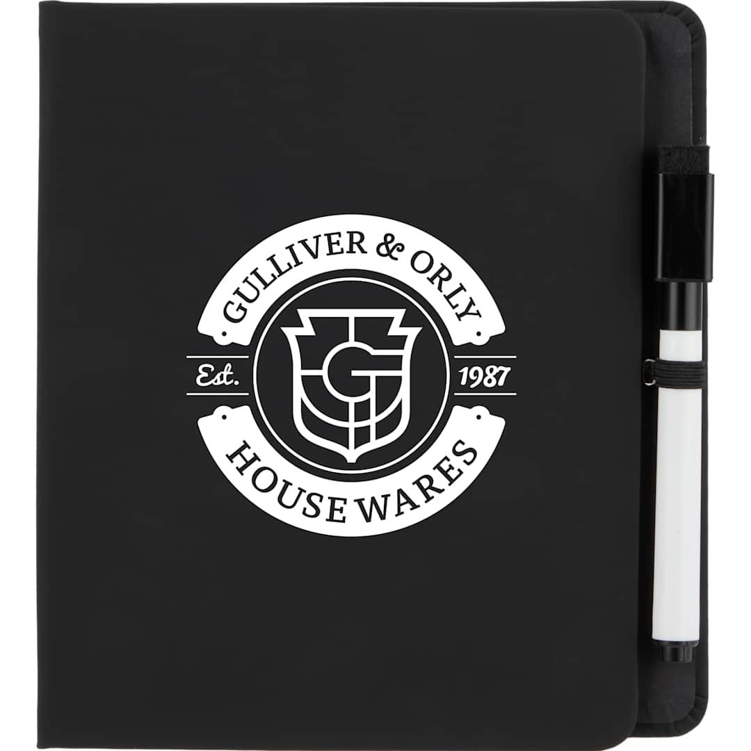 Recycled pu white board & sticky notes pad Black miniatura 9