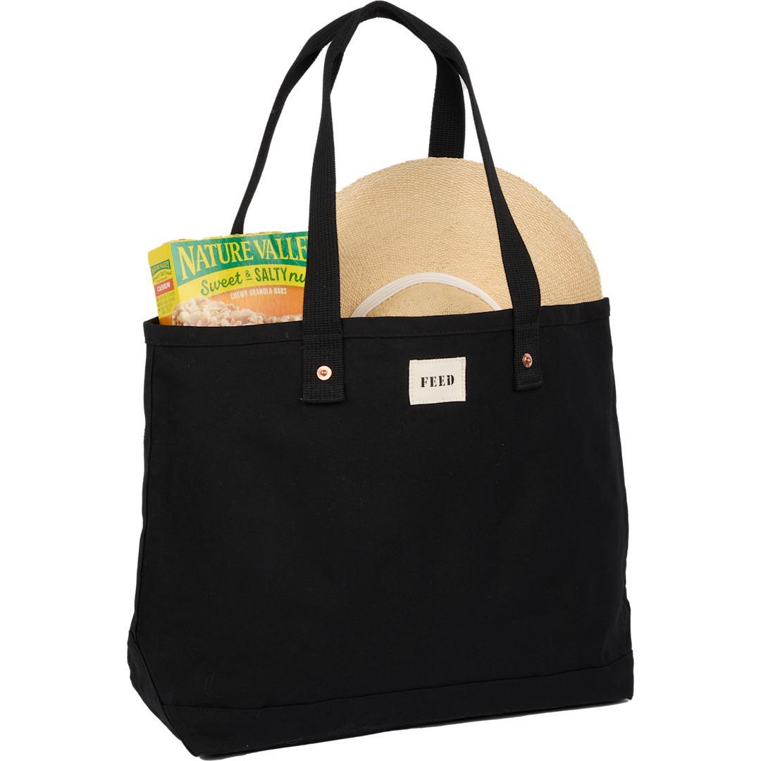Feed organic cotton weekend tote Black miniatura 12