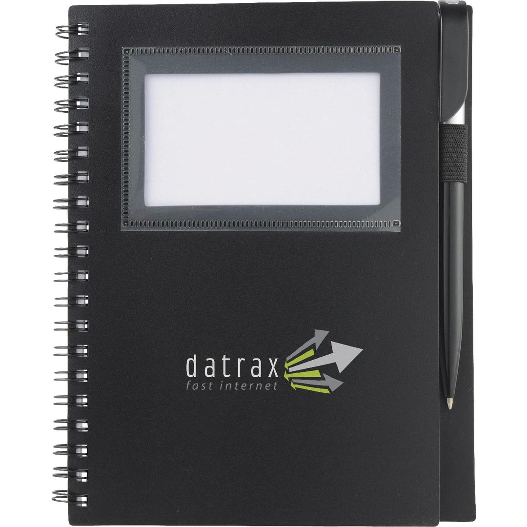 Fsc® mix 5.5 x 7 star spiral notebook with pen White miniatura 3