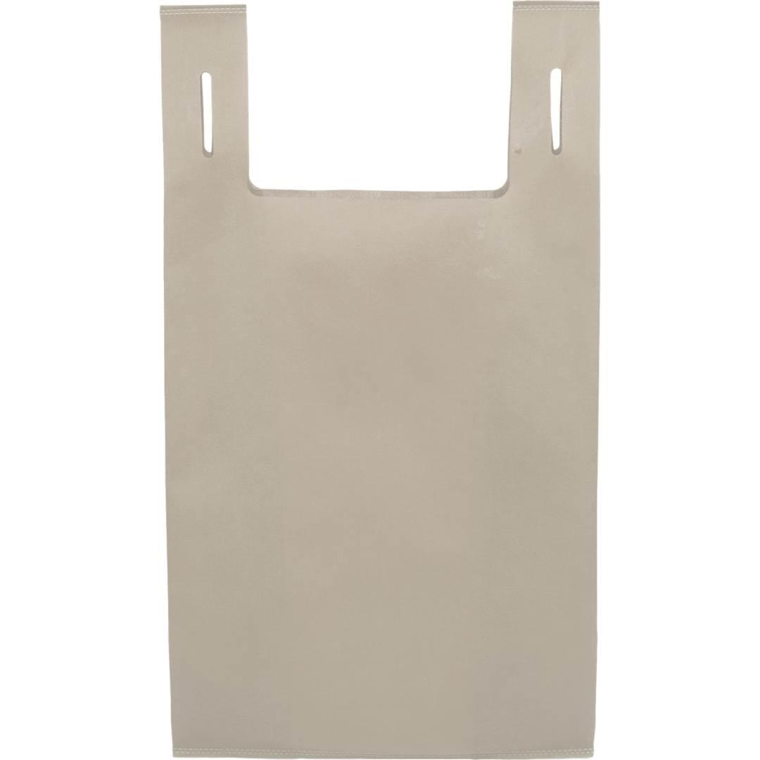 Recycled non-woven t-shirt tote Black miniatura 16