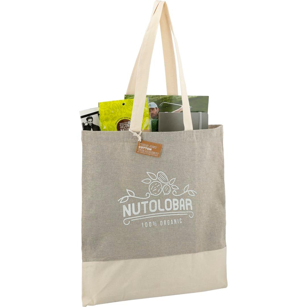 Split recycled 5oz cotton twill convention tote Grey miniatura 23