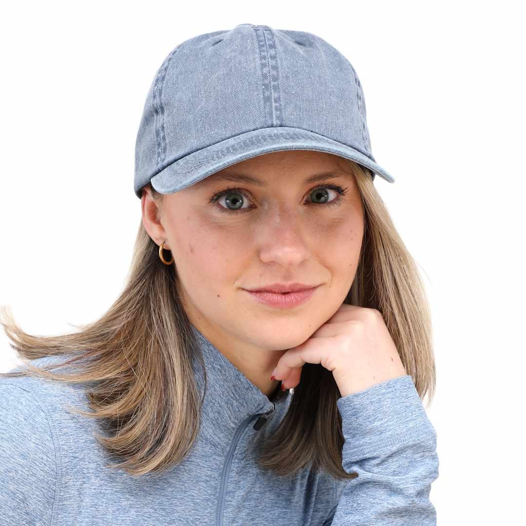 Recycled cotton washed 6 panel dad ballcap - unisex Khaki miniatura 17