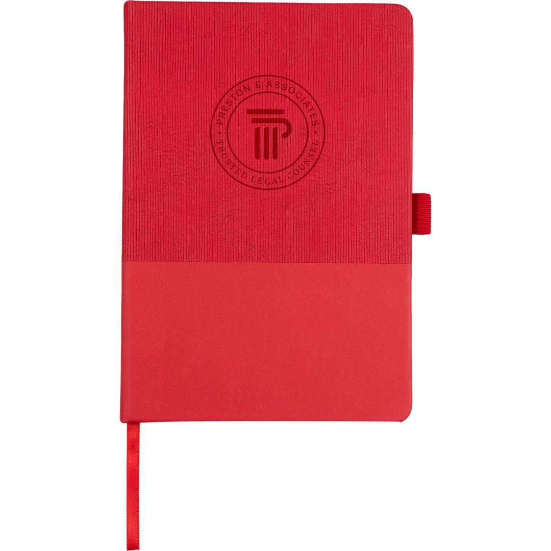 5.5X 8.5 fsc® recycled ribbed bound journal Black miniatura 26