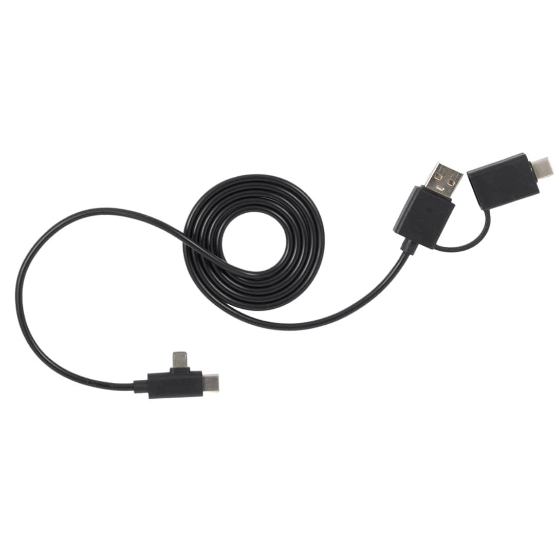 5-In-1 recycled long charging cable Black miniatura 6