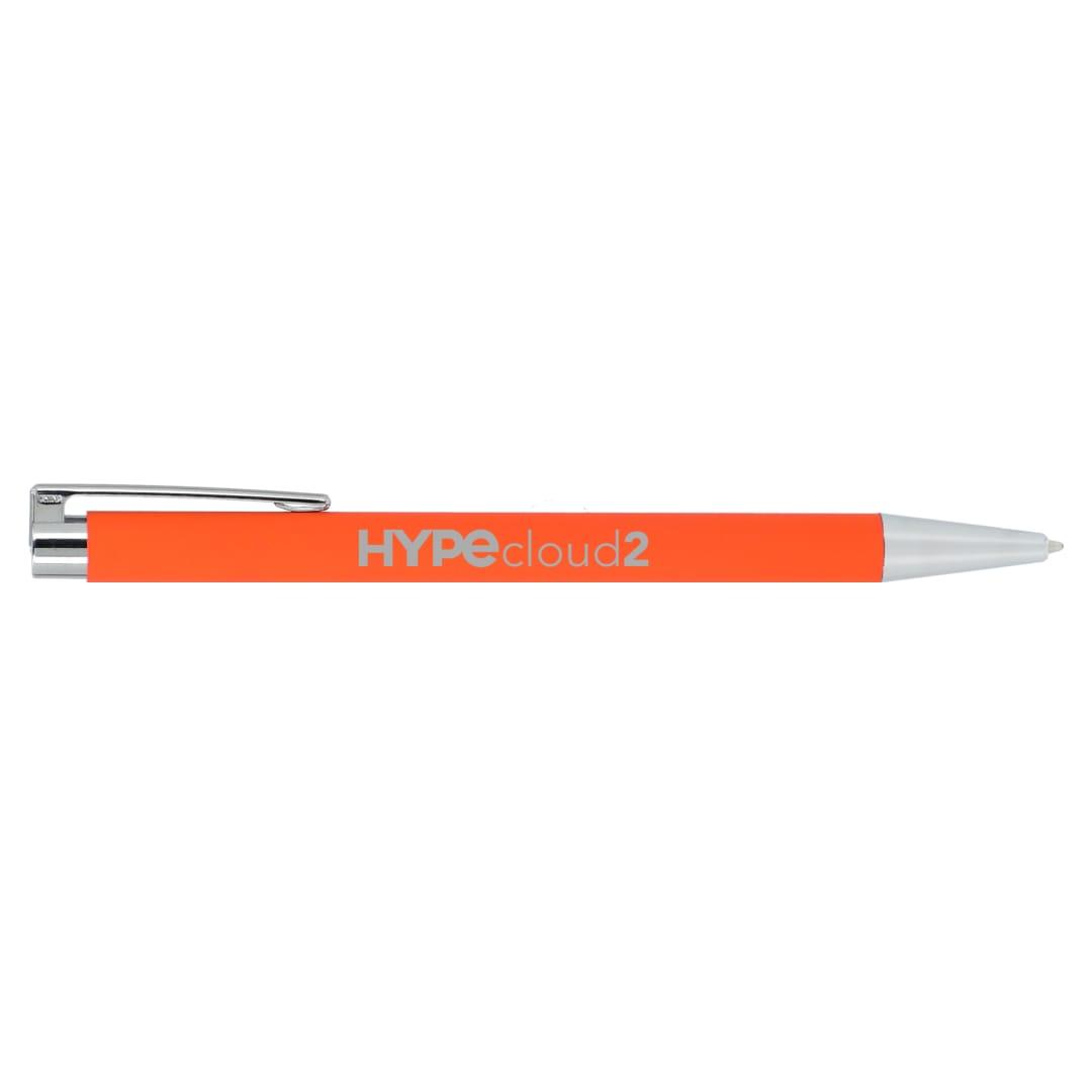 Maxi recycled aluminum soft touch gel pen Black miniatura 24