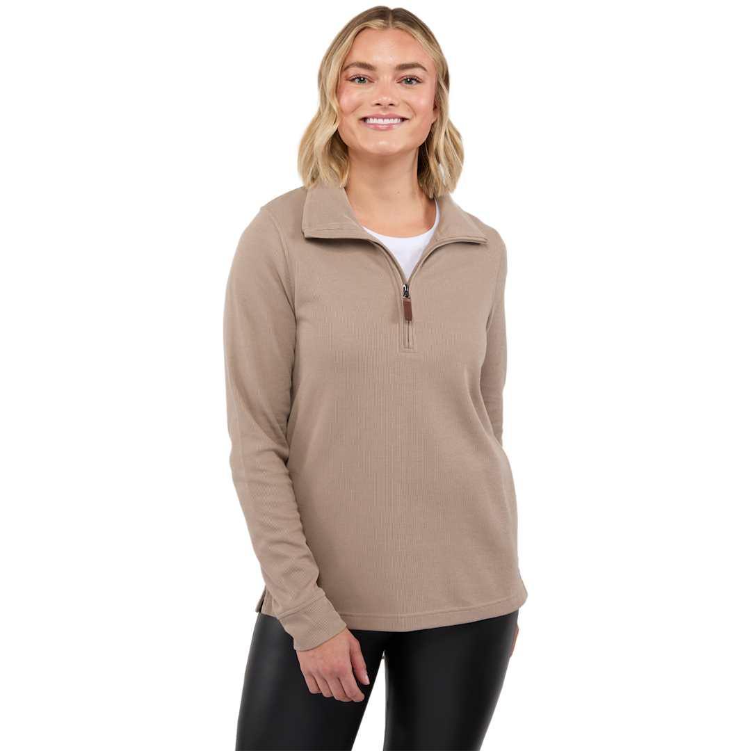 Hudson eco knit half zip - womens Beige miniatura 6