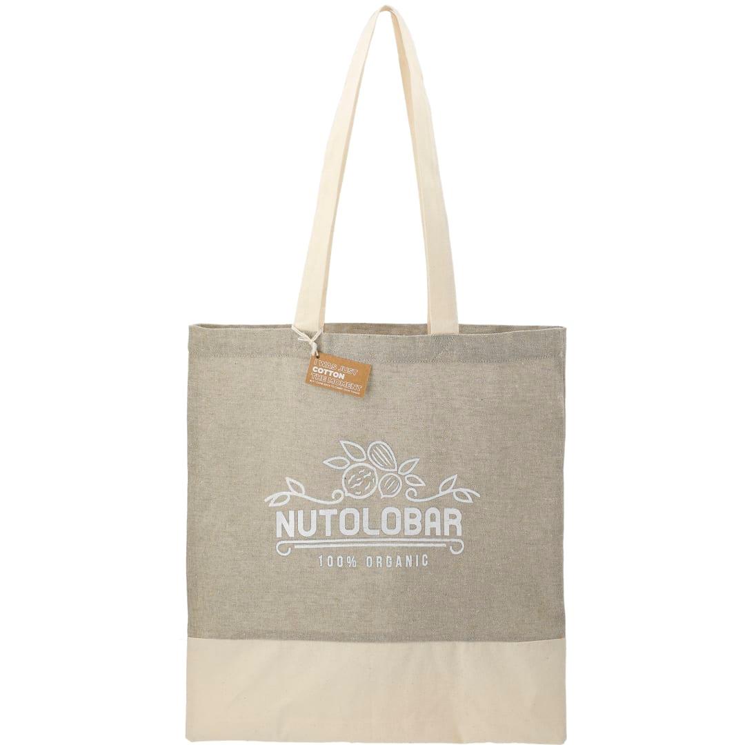 Split recycled 5oz cotton twill convention tote Grey miniatura 25