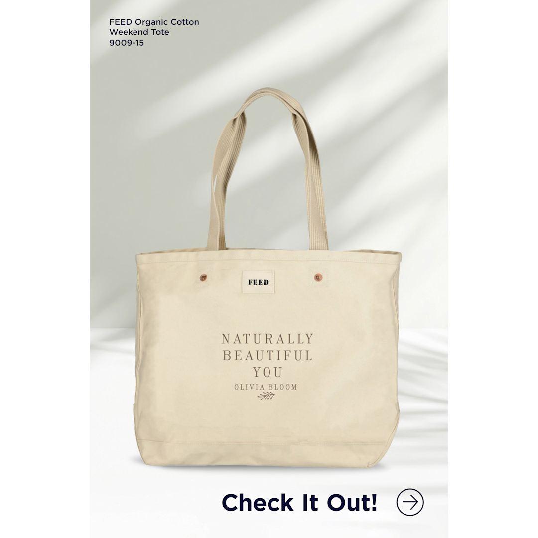 Feed organic cotton weekend tote Black miniatura 6
