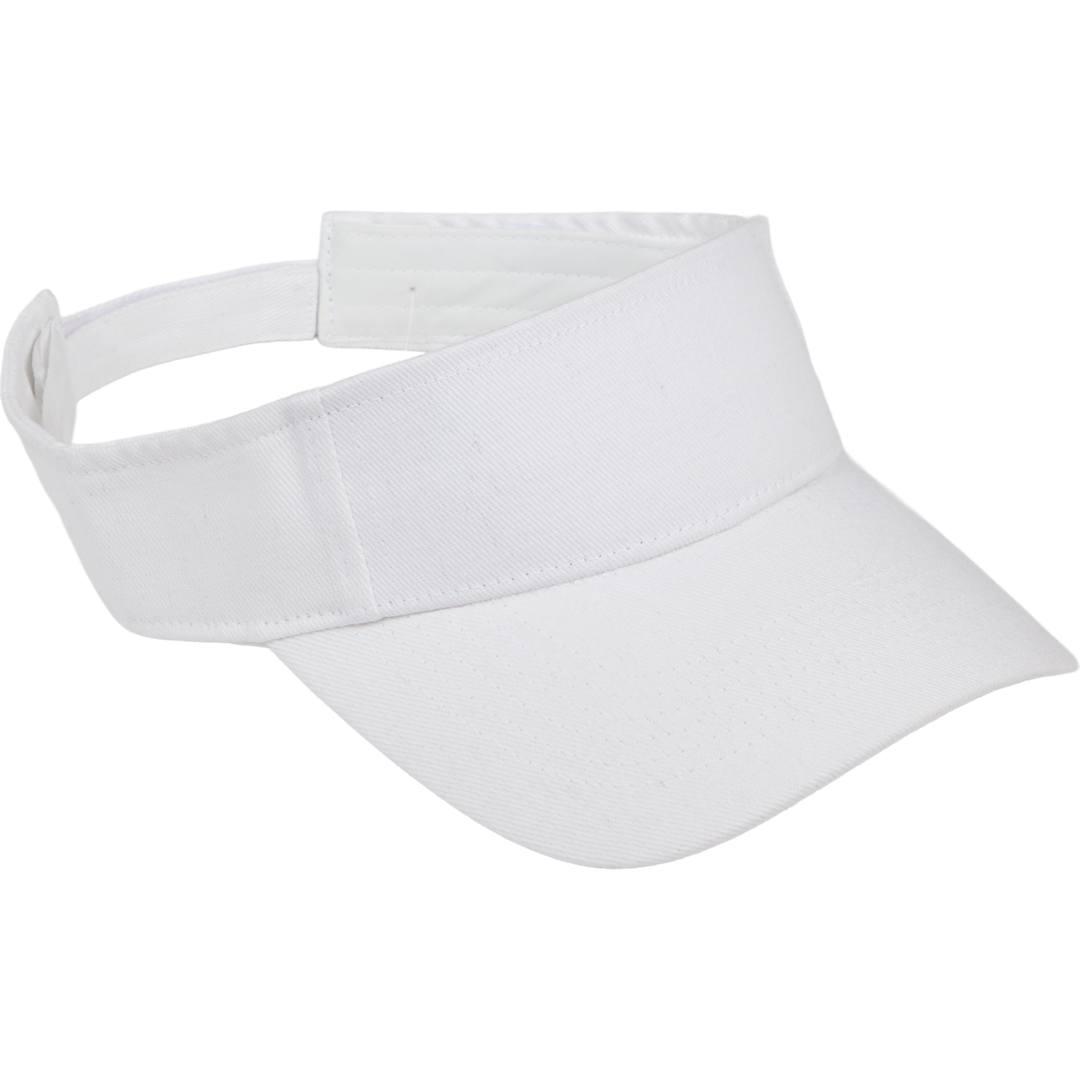 Recycled cotton twill visor - unisex White miniatura 3