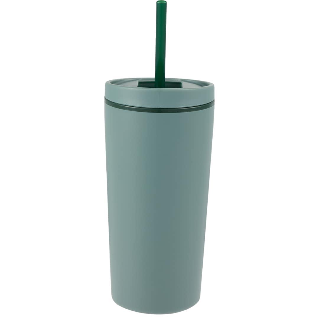 Santino recycled tumbler w/ dual function lid 16oz Black miniatura 49