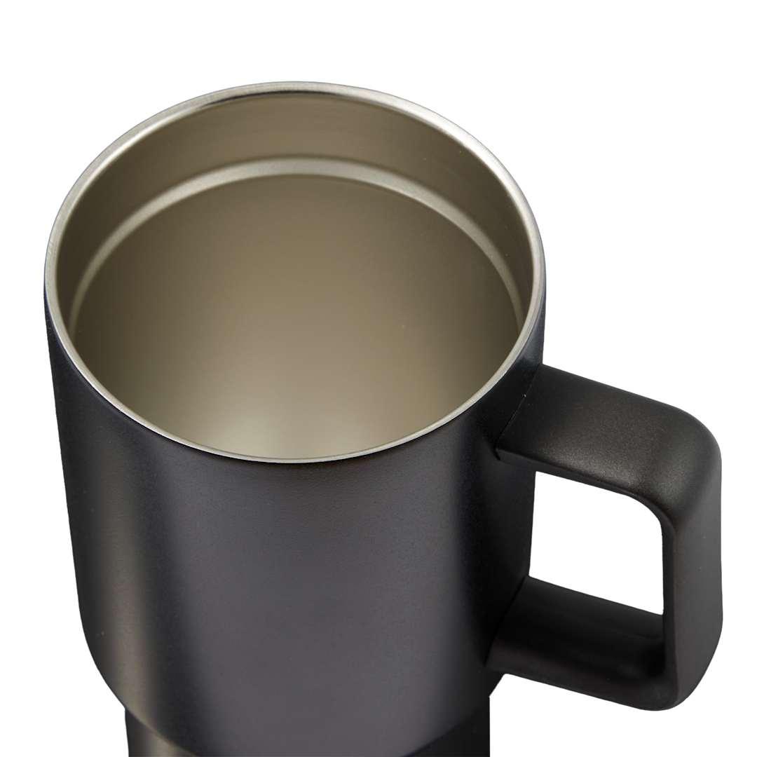 Summit 18oz recycled vacuum insulated mug w/ straw Black miniatura 9