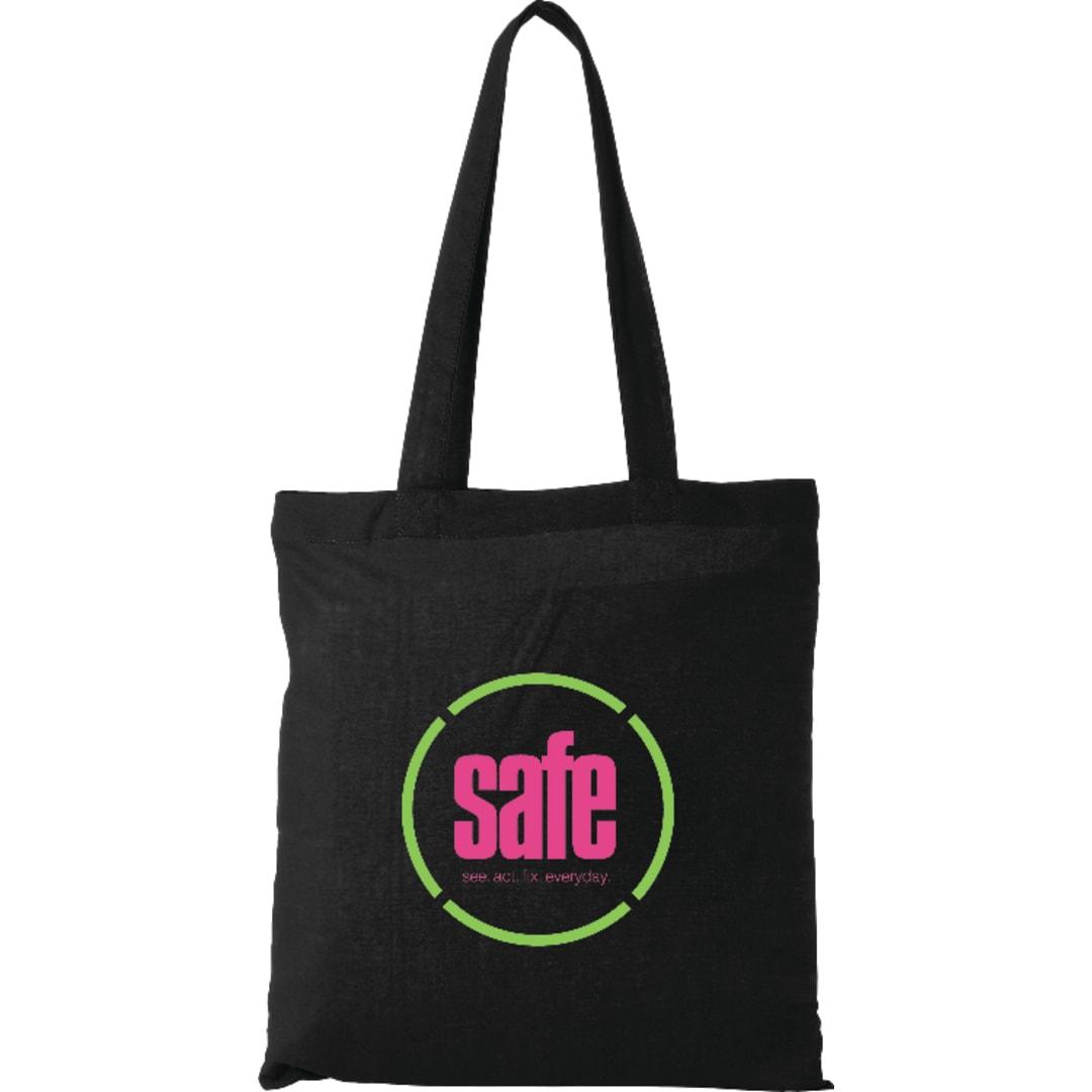 Carolina 4oz cotton canvas tote Black miniatura 3