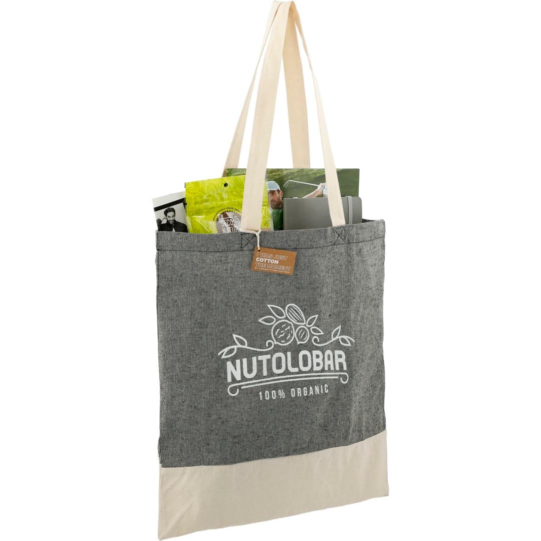 Split recycled 5oz cotton twill convention tote Grey miniatura 6