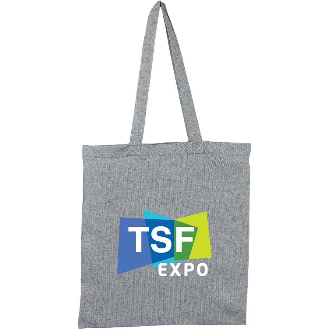 Recycled 6oz cotton twill convention tote Navy Blue miniatura 12