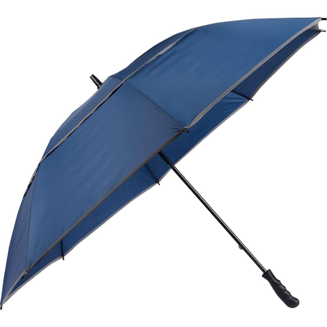 62 Rpet golf umbrella w/ reflective trim Black miniatura 26