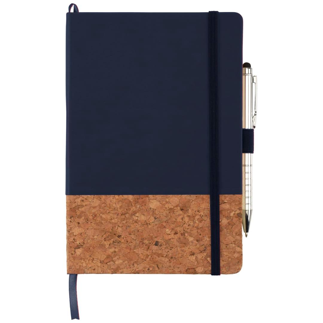 Fsc® mix 5.5 x 8.5 lucca cork hard bound journal Black miniatura 8