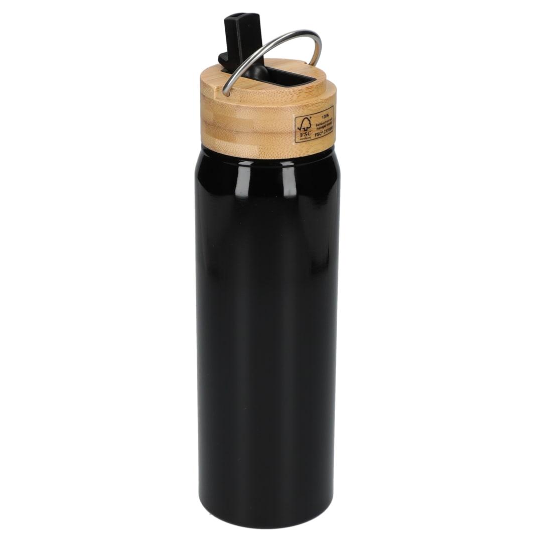 Billy 26oz aluminum bottle w/ fsc® bamboo lid Black miniatura 8