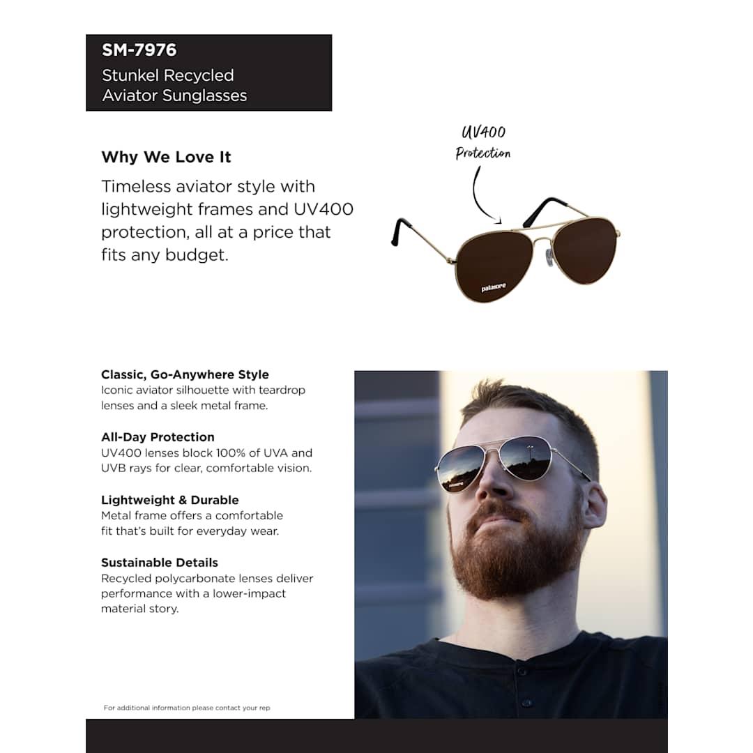 Stunkel recycled aviator sunglasses Black miniatura 4