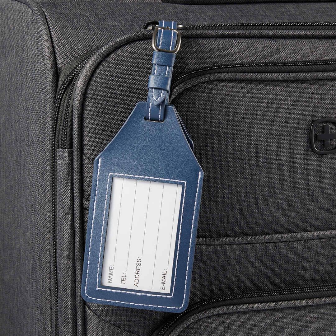 Wander & roam luggage tag w/ air tag holder Black miniatura 13