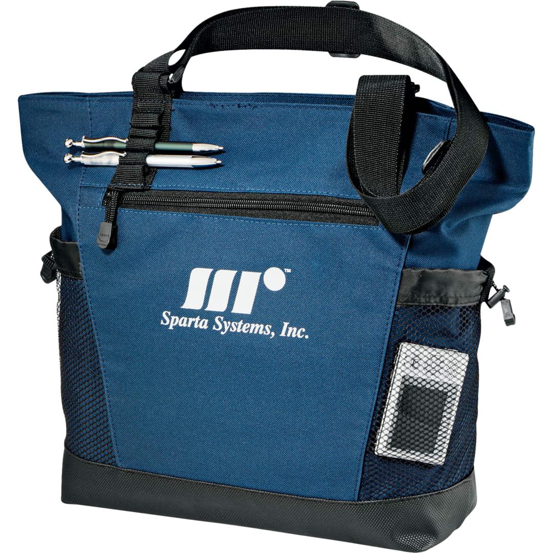 Urban passage zippered travel business tote Black miniatura 7