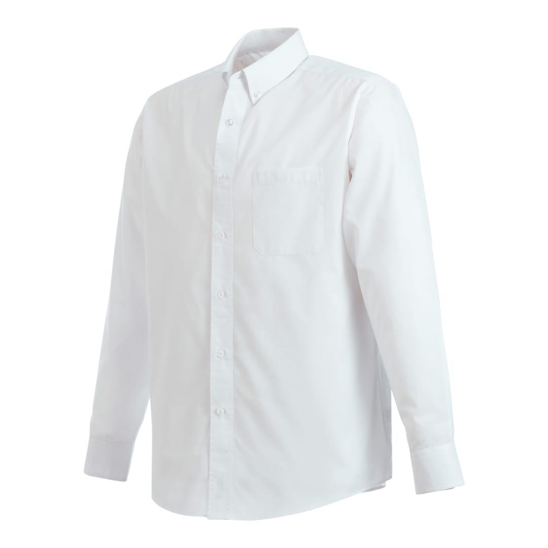 Mens preston long sleeve shirt tall White miniatura 5