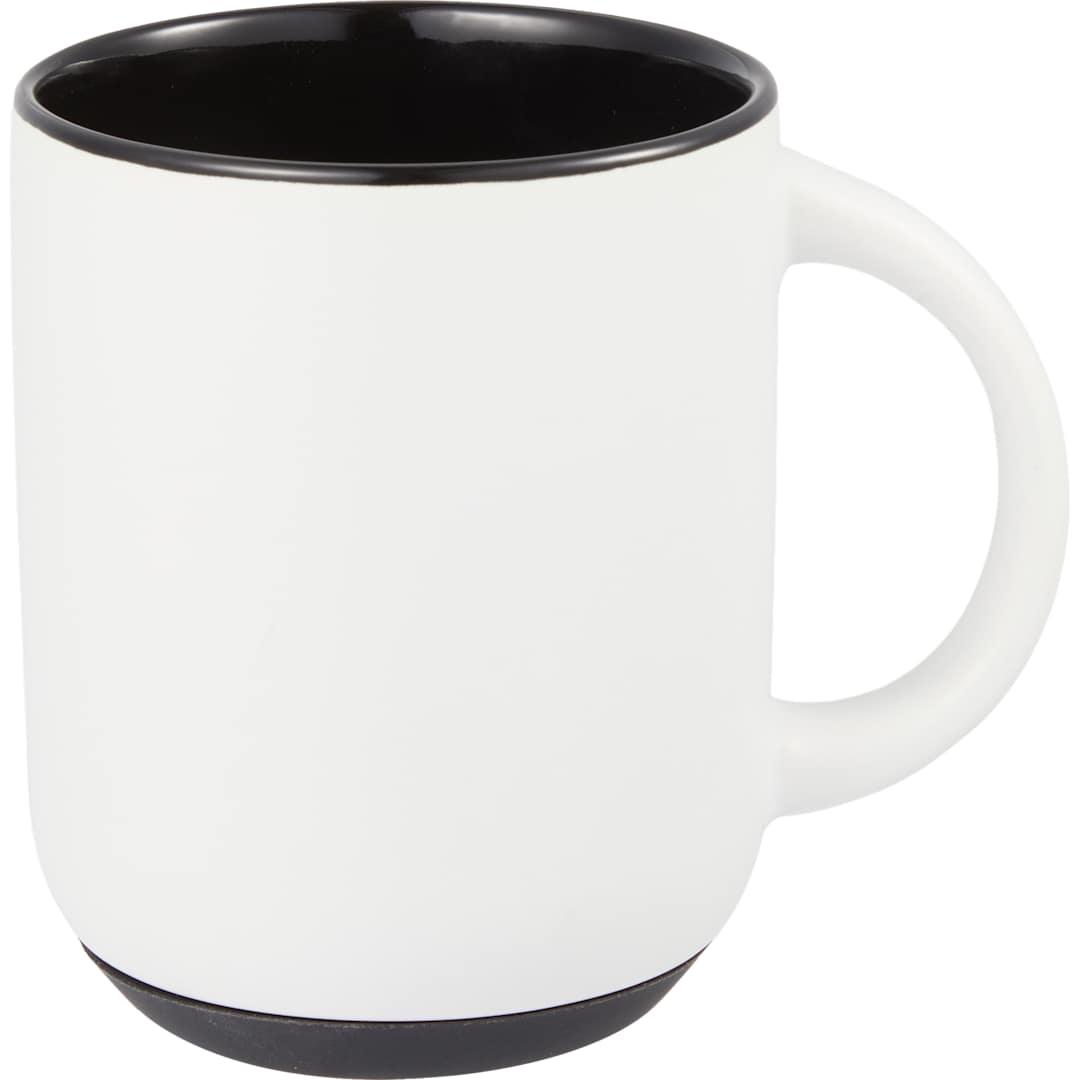 Isaac ceramic mug w/ rubber bottom 14oz White thumbnail 6