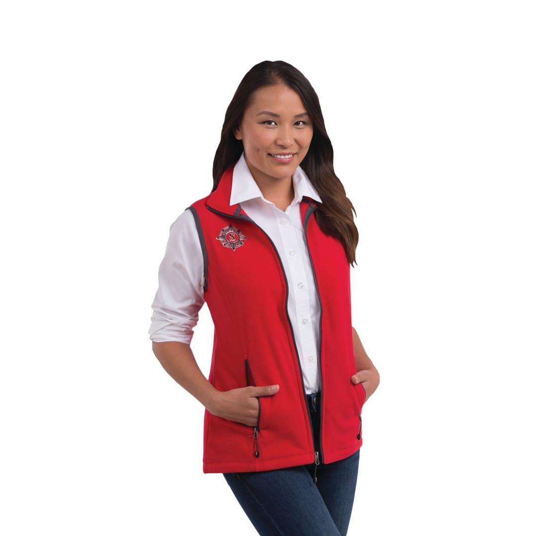 Womens tyndall polyfleece vest Red miniatura 4